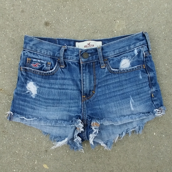 Hollister Pants - Hollister Distressed Denim Jean Shorts Size 0 W 24